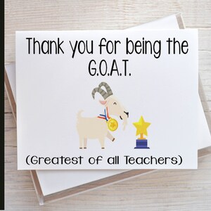 Teacher Appreciation Card, Teacher Thank You Card, Print at Home Greeting Greeting Card