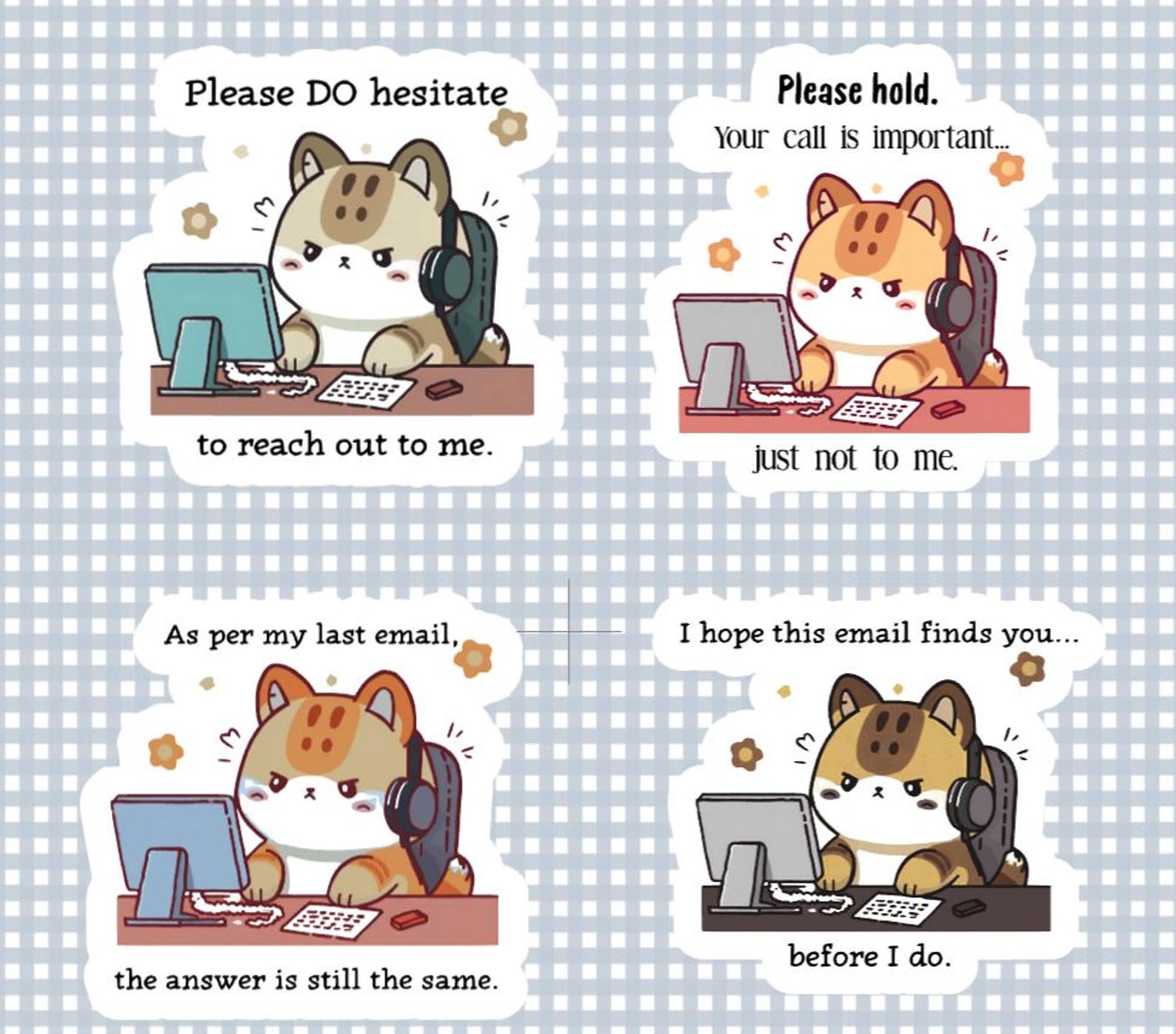 Office Humor: Please DO Hesitate to Reach Out Sticker - Etsy
