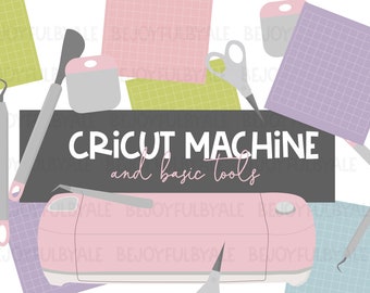 Cutting Machine Clipart PNG -  Cricut Clipart  - Crafting Clipart- Pink ClipArt Set - 11 PNG Files
