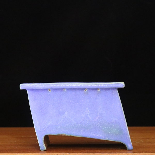 Rectangular kusamono pot (6 1/4" x 4 1/2" x 4")