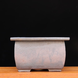 Square unglazed bonsai pot (7" x 4 1/4")