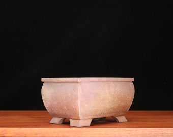 Rectangular unglazed bonsai pot (7 1/2" x 5 1/2" x 4 1/4")