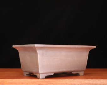 Rectangular unglazed bonsai pot (10 1/2" x 7 1/2" x 4 1/2")