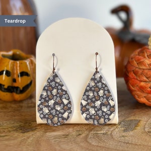 Orecchini di Halloween, Orecchini fantasma, Halloween carino, Jack O Lantern, Stagione spettrale, Orecchini insegnante, Gioielli di Halloween, Dolcetto o scherzetto