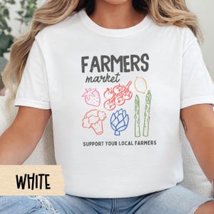 Farmers Market Shirt, Comfort Colors Veggie Tee, Support Local Farmers T-Shirt, Organic Grocery Style Top, Summer Market Shirt