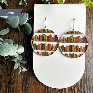 Book Earrings, Clear Acrylic Earrings, Lightweight Earrings, Book Lover Gift, Reading Jewelry, Librarian Earrings, Bookworm Earrings