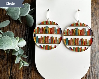 Book Earrings, Book Earrings Dangle, Book Nerd, Book Lover, Librarian Gift, English Teacher Gift, Reading Earrings, Reader Gift