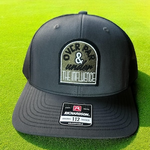 Funny Golf Hat, Black Richardson Trucker Hat, Golf Drinking Hat, Golf Buddy Gift, Mesh Back Golf Cap, Golf Day Trucker Hat