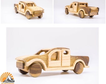 Wooden pickup truck, toddler toys, birthday gift, handmade toys