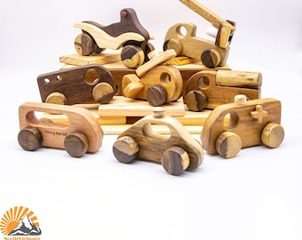 Set of 4 wooden toys, toddler toys, birthday gift, handmade toys