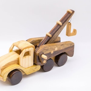 Wooden crane truck, toddler toys, birthday gift, handmade toys