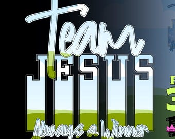 Team Jesus T Shirt Design Canva Frame | Christian Jesus Designs PNG SVG Canva Frame | Christian Quote Cut File | Christian Church Designs