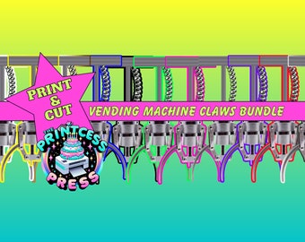 Vending Machine Claw PNG Print and Cut Bundle