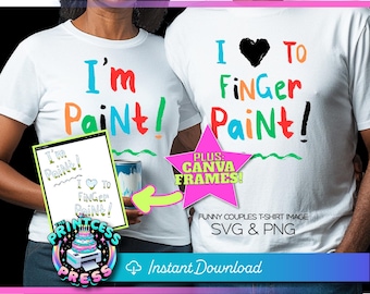 I Love To Finger Paint PNG & Canva Template | Create Custom Colors: I Love To Finger Paint Funny Couples T Shirt SVG Design | Inappropriate