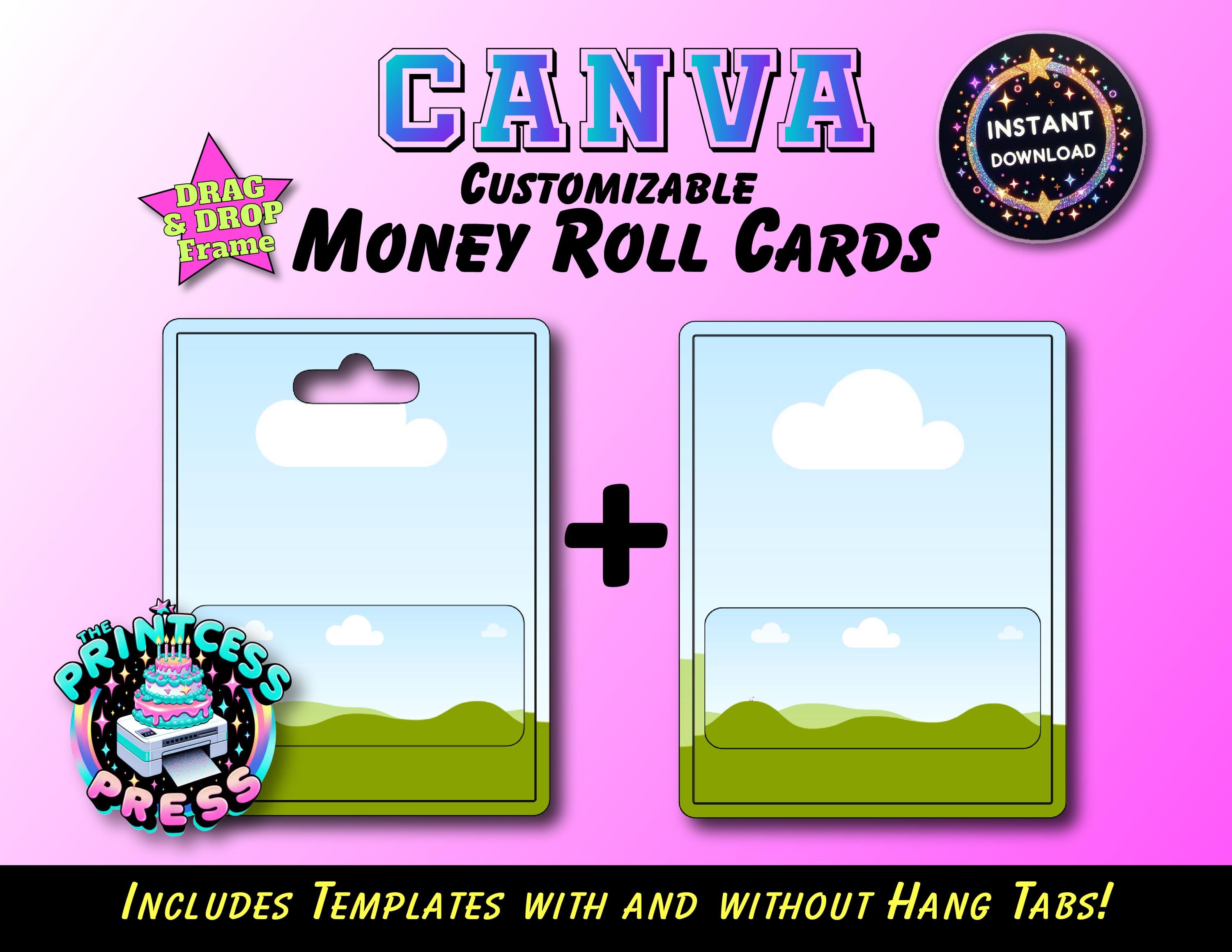 Money Card Canva Template | Money Holder SVG Cut File | Single-Sided | Custom Christmas Card Funny Birthday Card | Cricut Silhouette
