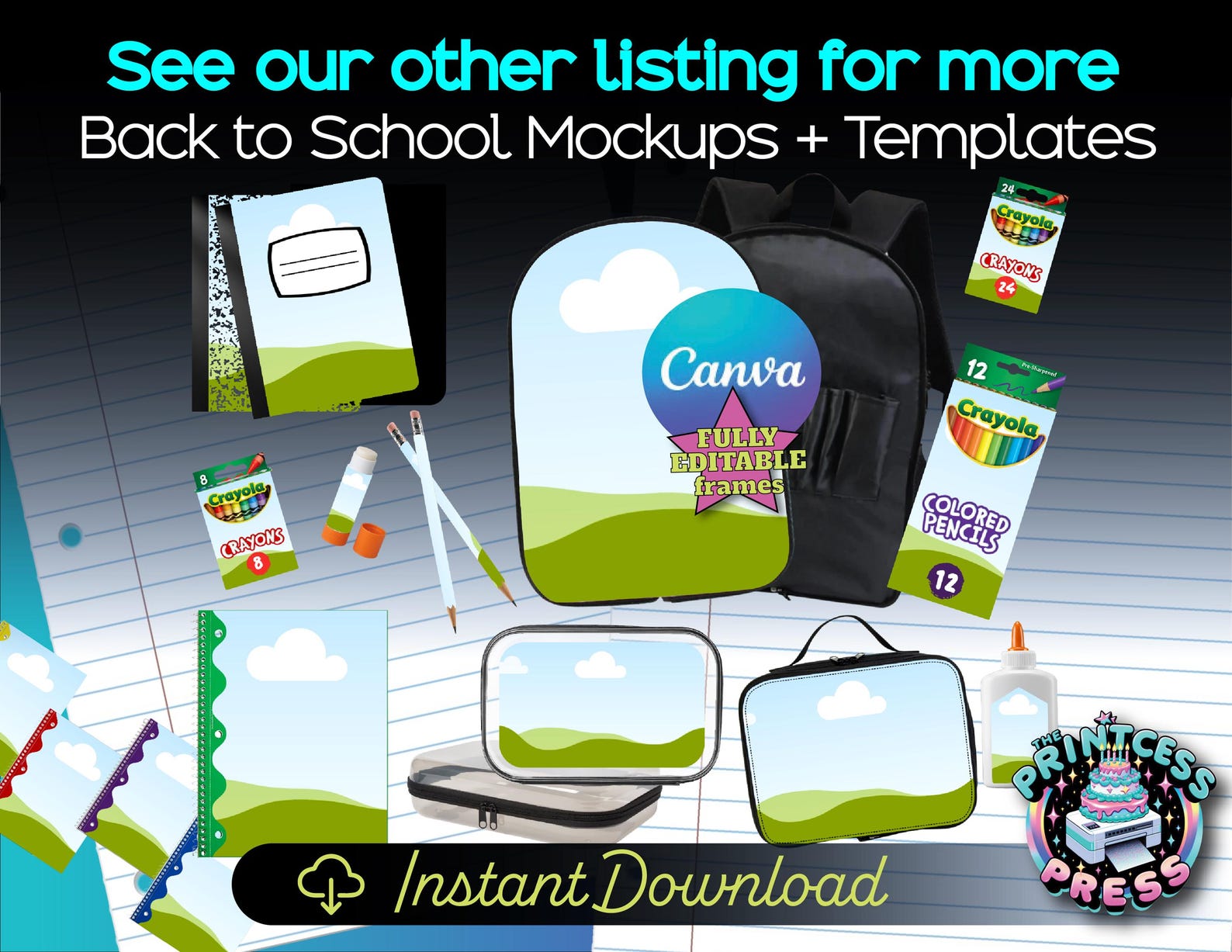 Sublimation Backpack Template | Only for 17