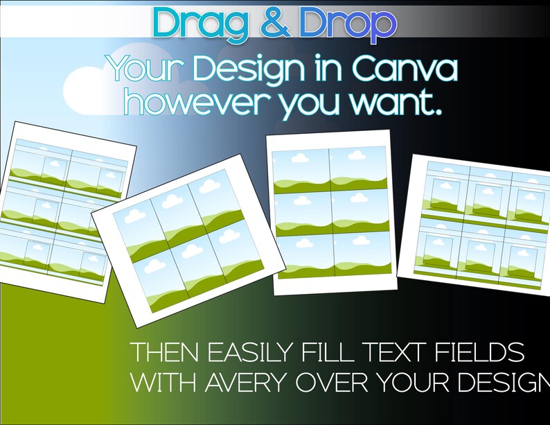 Customizable Avery 5392 Name Badge Template for Canva | Canva Template ...