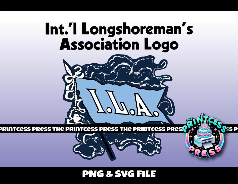 Ila Logo Png & Svg | International Longshoreman'S Association | I L A Strike T-Shirt Design Image | Blue And White