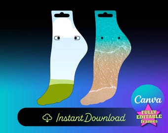 Anklet Display Card Canva Frame Cut File | T-Slot & No T-Slot Included | Custom Jewelry Tags | Customizable Anklet Card Cricut or Silhouette