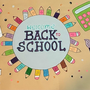 Back to School Hand Painted Banner