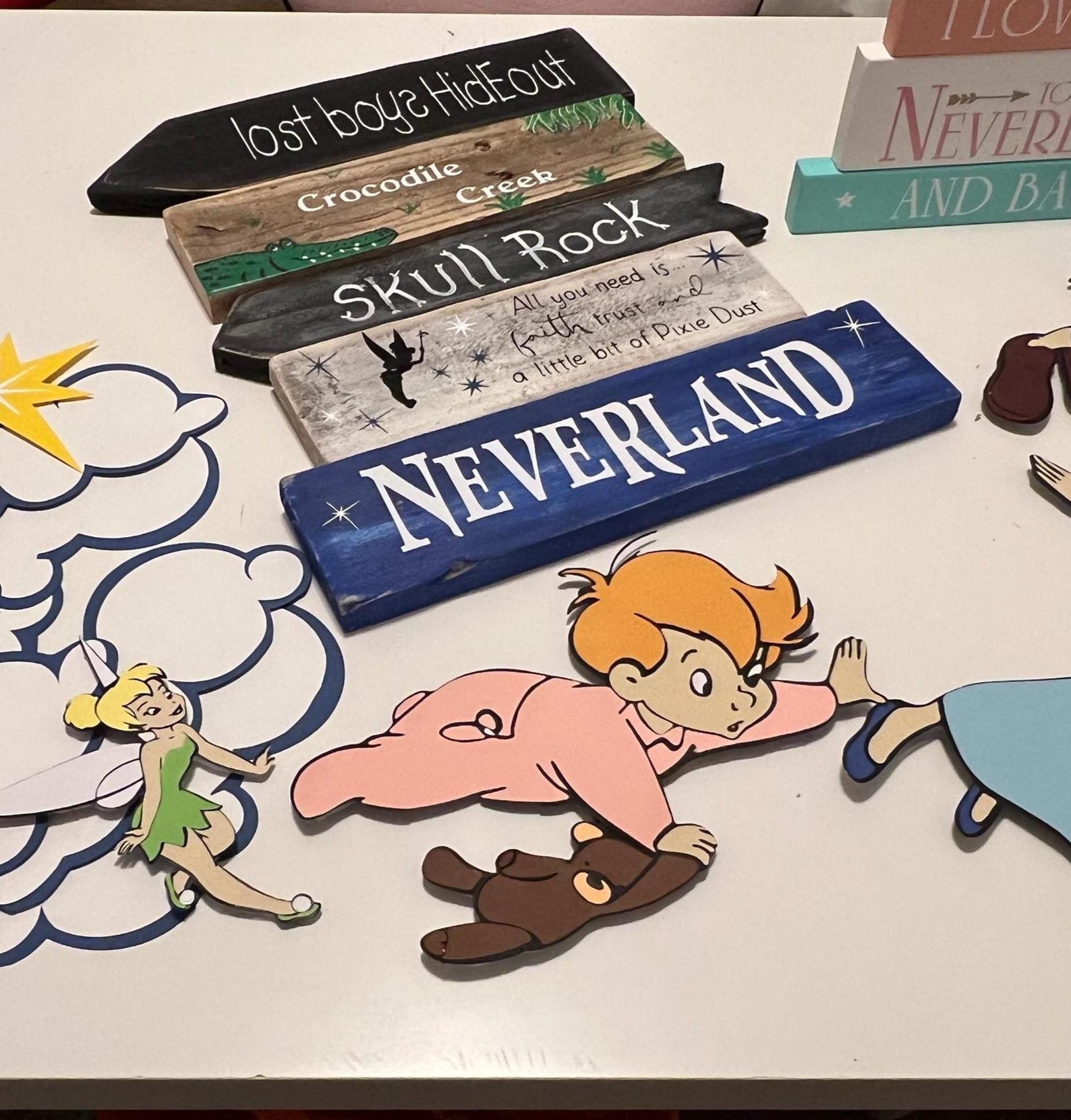 Peter Pan Lost Boys Tinker Bell Neverland Arrows/direction Sign - Etsy