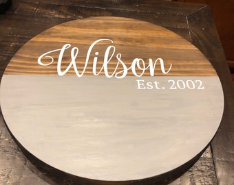 Personalized Wooden Lazy Susan