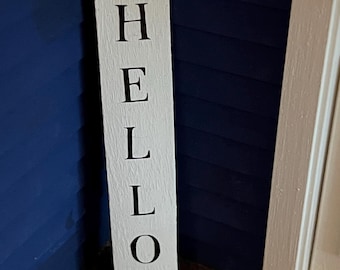 Hello/Welcome Sign Miniature Dollhouse Porch Leaner