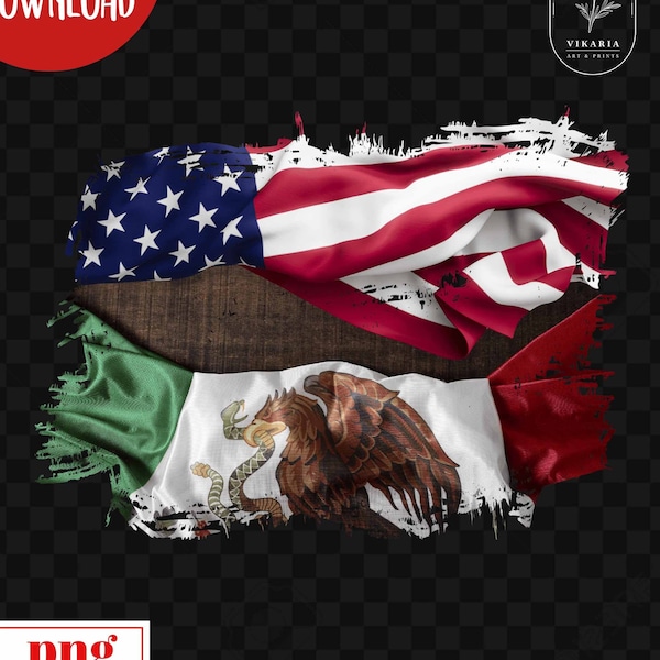 Mexican With American Flag Sublimation Design Png, Mexico Flag Png, Mexicana Clipart, USA Mexico Flag Png,Mexicana Flag Png,Instant Download