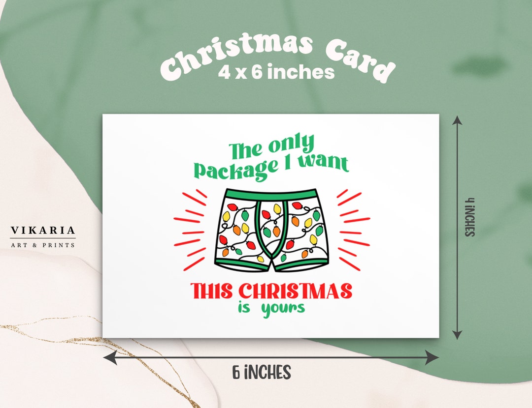 The Only Package I Want This Christmas is Yours, Funny Christmas Card ...