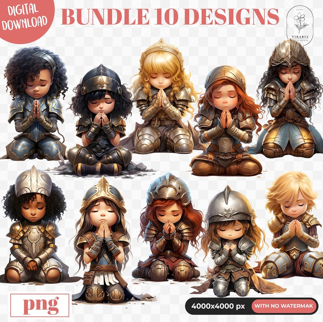 Kids Armor of God Clip Art, Prayer Warriors, Full Armor of God Pngs ...