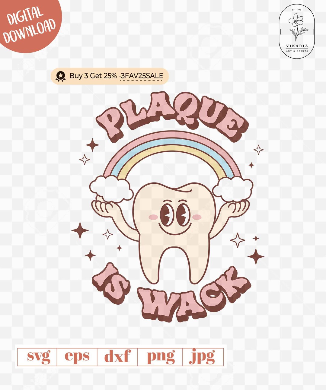 Plaque is Wack Svg, Cute Dentist Dental Assistant Shirt Sublimation