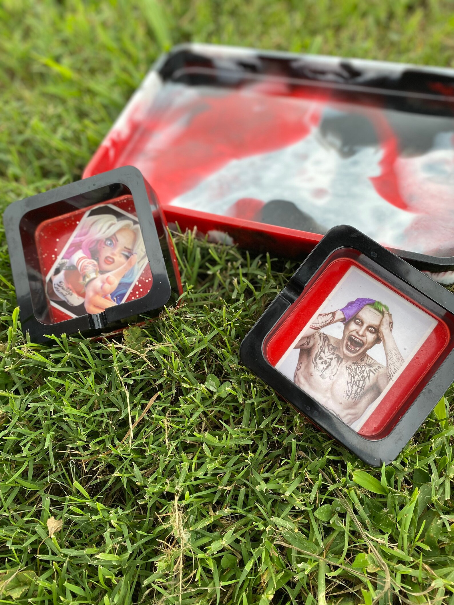 Harley Quinn and Joker Custom Ashtray and Rolling Tray Set Etsy España