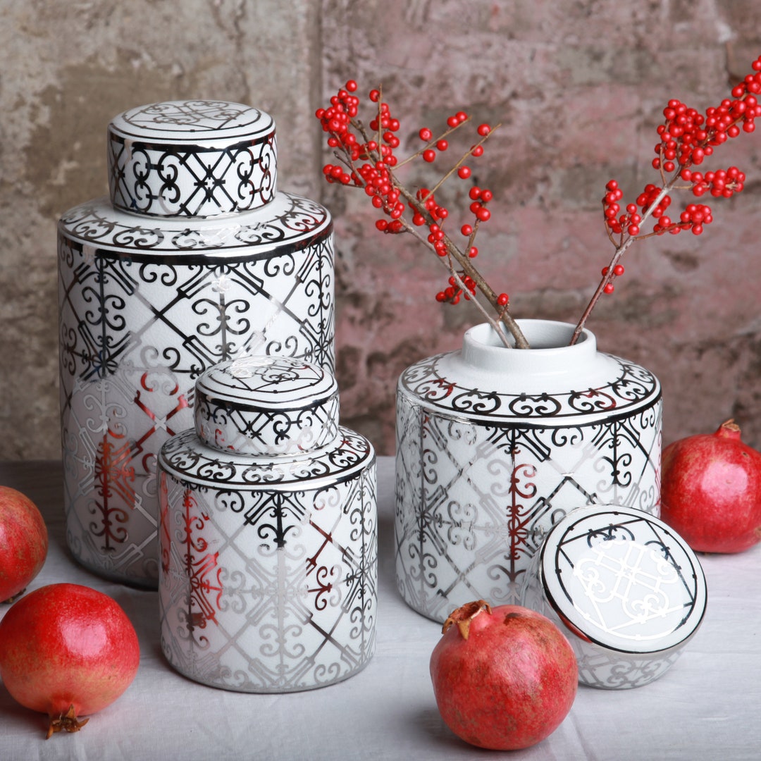 Lidded Vases Alba, Ceramic Vase, Floor Vase, Handmade Etsy