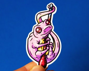 Cute Pink Gecko 3" Sticker Jungle Animal Decal