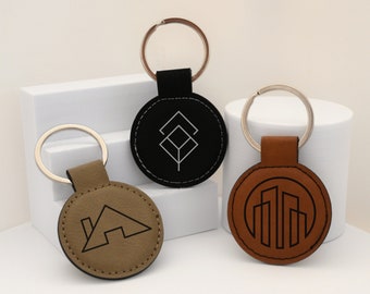 Custom Logo Keychain, Promotional Products, Custom Leather Keychain, Corporate Gift, Corporate Gifts for Clients, Bulk Corporate Gifts