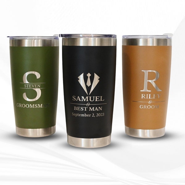 Personalized Insulated Tumblers, Personalized Tumblers for Groomsmen, Groomsmen Gift Box, Best Man Gift Box, Will you be my Best Man