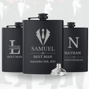 Flask for groomsmen, Flask for men, Custom hydro flask, Groomsmen Gift Box, Best Man Gift Box, Will you be my Best Man
