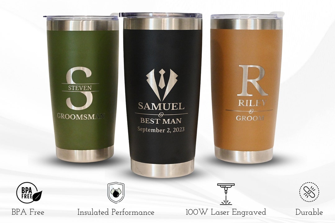Personalized Insulated Tumblers, Personalized Tumblers for Groomsmen