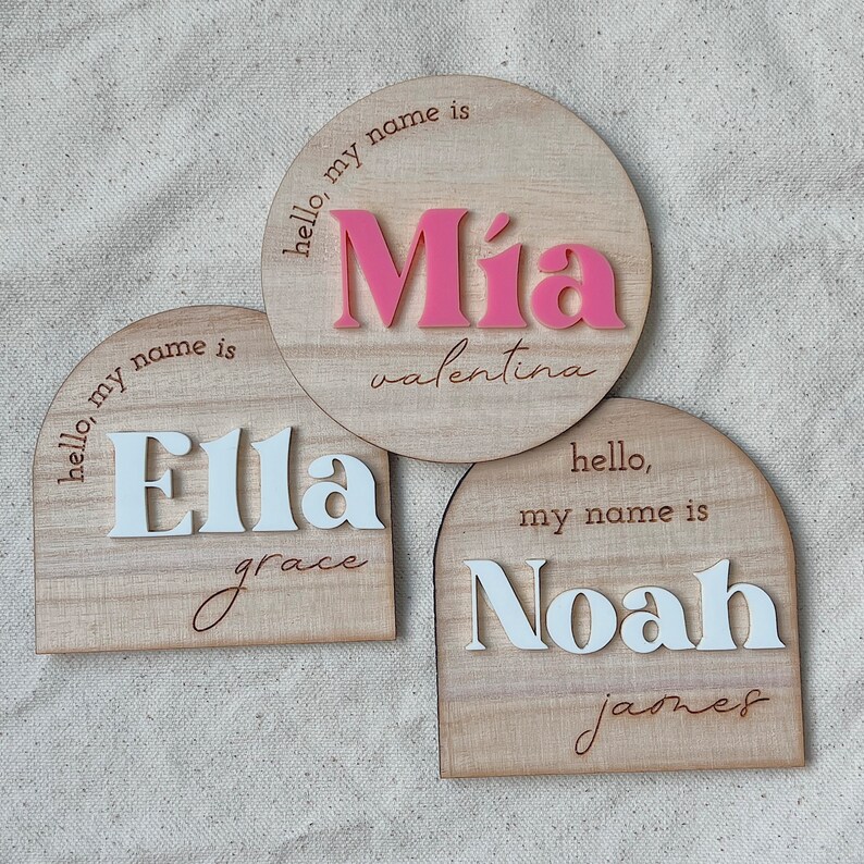 Birth Announcement Sign Custom Baby Name Sign Newborn Name Etsy