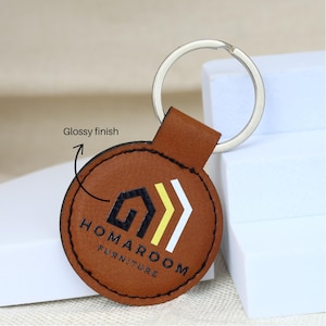 Custom Leather Keychain – Full Color Business Logo | Promotional ...
