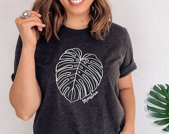 Monstera Shirt | Monstera Leaf | Cute Plant Shirt | Houseplant Shirt | Plant Lover Gift | Tropical Leaf Shirt | Monstera Deliciosa