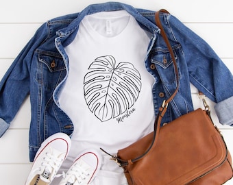 Monstera Shirt | Monstera Leaf | Cute Plant Shirt | Houseplant Shirt | Plant Lover Gift | Tropical Leaf Shirt | Monstera Deliciosa