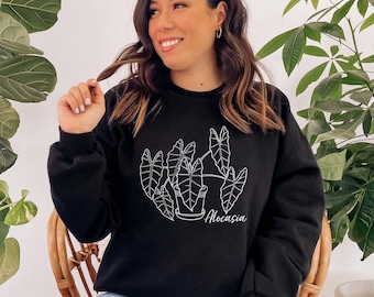 Plant Sweatshirt | Alocasia Sweatshirt | Rare Plant Sweatshirt | Houseplant Sweatshirt | Plant Lover Gift | Plant Mom | Plant Dad