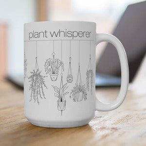 Cute Plant Mug | Houseplant Mug | Plant Lover Gift | Plant Mom Mug | Plant Dad Mug | Plant Lady Gift | Planter Gift | Plant Whisperer