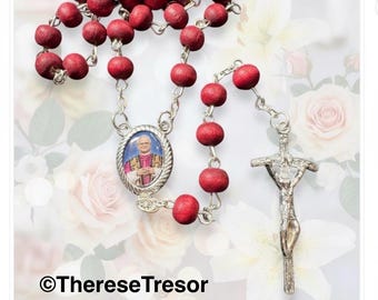 Pope Leo XIV Rose Scented Rosary with Case