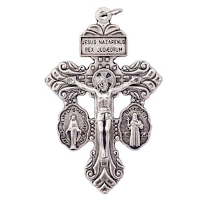 Pardon-Kruzifix mit Wundertätiger Medaille und Benedikt-Medaille