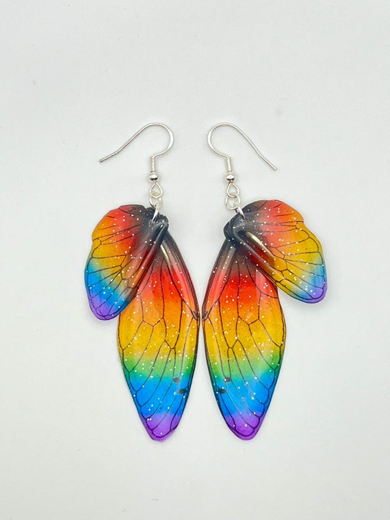 Jewelry Earrings butterfly earrings fairy wings Fairycore queer poc ...