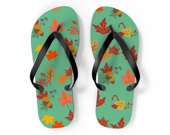 Fallen Leaves Flip Flops