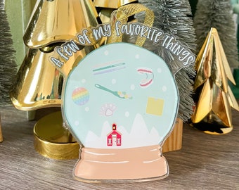 SLP's Favorite Things Snow Globe Acrylic Ornament / Speech Therapist Gift / SLPA Gift / SLPA Ornament