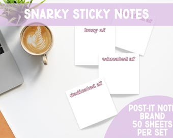 Snarky AF Sticky Notes | Planner Sticky Notes | Planner Stationery | Planner | Bookish Merch | Planners | Witchy Gifts